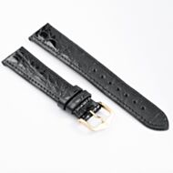 Hirsch Black Crocodile Leather 18mm Watch Strap 18920850-1-18