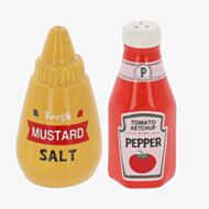 Foodie Fun Mustard And Ketchup Salt & Pepper Shakers 361255