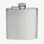 Brushed Stainless Steel Engravable 6oz Hip Flask HF-18