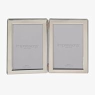 Impressions Silverplated Double Hinged 4x6 Inch Photo Frame 3499