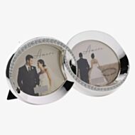 Silver Plated Double Rings 3x2 Photo Frame FS432