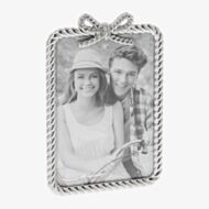 Silver Rope Bow 4x6 Photo Frame 357051