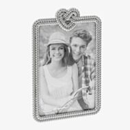 Silver Rope Heart 4x6 Photo Frame 357050