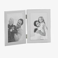Shudehill Plain Silver Double 4x6 Photo Frame 79446