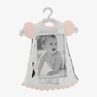 Silver Plated Pink Baby Dress Photo Frame 50523