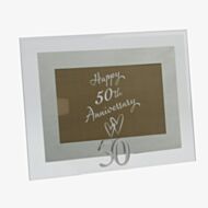 50th Anniversary Silver 6x4 Inch Photo Frame FG53350