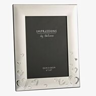 Impressions Juliana Silver Plated Hearts 6x8 Inch Photo Frame FS110168