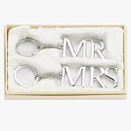 Amore Silver Plated Mr & Mrs Set Keyring WG278
