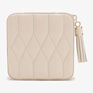 WOLF Caroline Zip Travel Case Ivory Jewellery Box 329953