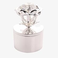 Sophia Silver Rose Jewel Jewellery Box SP3576