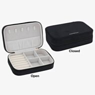 Black Oblong Velvet Jewellery Box 359982