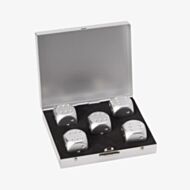 Mad Man Silver Brushed Stainless Steel Dice Set Gift HM2190