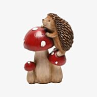 Country Living Hedgehog Climbing Mushroom Ornament CL1111
