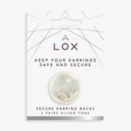 Connoisseurs Lox Silver Tone Earring Backs LOX 2SDP