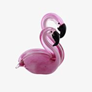 Pink Glass Flamingos Figurine 61765
