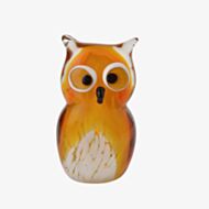 Glass Amber Owl Figurine 63239