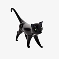 Glass Black Cat Figurine 63209