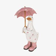 Polka Dot Brolly Duck Pink Small Figurine 295600
