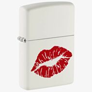 Zippo Matte White Kiss Design Lighter 46653