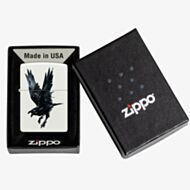 Zippo Matte White Raven Design Lighter 46077
