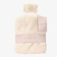 Sophia Faux Fur White 1.7L Muff Hot Water Bottle SP3661