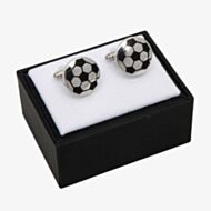 Equilibrium Silver Plated Football Cufflinks 69650