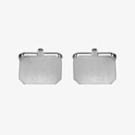 Sterling Silver Cut Corner Rectangular Engraveable Cufflinks 70-7018