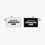 Drinking Arm Black and White Cufflinks 90-1332
