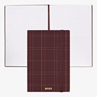 BOSS Checkered Burgundy Lined A5 Notebook HNH624RL