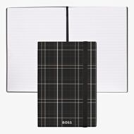 BOSS Checkered Black Lined A5 Notebook HNH624AL