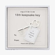 Equilibrium Silver Plated 18th Keepsake Key Gift 69813