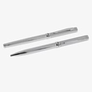 Stratton Two-Tone Silver Rollerball & Fountain Pen Set ST1006