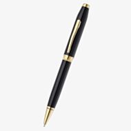 Cross Foundry Glossy Black Lacquer & Gold Ballpoint Pen AT0812-2