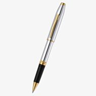 Cross Foundry Polished Chrome & Gold Rollerball Pen AT0815-3