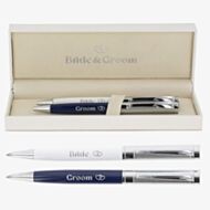 Bridgewater White & Blue Bride & Groom Boxed Occasion Pen 346600