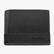 Zippo Carbon Fibre Pattern Black Leather Wallet 2007995