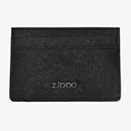 Zippo Saffiano Black Leather Money Clip Wallet 2007079