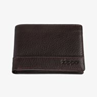 Zippo Brown Leather Tri-Fold Wallet 2006053