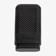 Zippo Black Leather Carbon Fibre Pattern Cigar Case 2007999