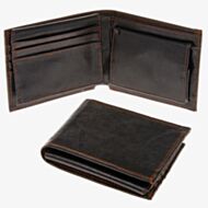 Equilibrium Mens Black Leather Wallet 6040