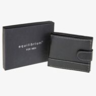 Equilibrium Mens Black Stitched Wallet 59770