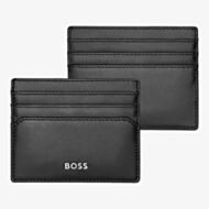 BOSS Classic Smooth Black Card Holder Wallet HLC403A