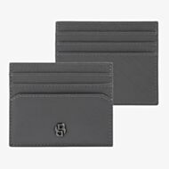 BOSS Double B Saffiano Grey Card Holder Wallet HLC526H