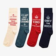 Civil Defence 4 Piece Mens Sock Set HM2522