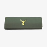 Green Stag Embossed Glasses Case and Cloth Accessory GC-02