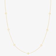 9ct Yellow Gold Open Hearts Chain Necklace CA024-18