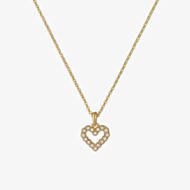 Ted Baker Amore Gold Tone Cubic Zirconia Halo Heart Necklace TBJ3832-02-02