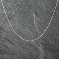 Pre-Owned 9ct Yellow Gold Super Fine Diamond Cut 18 Inch Belcher Chain 41011155