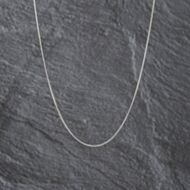 Pre-Owned White Gold Fine 18 Inch Curb Chain 41011157