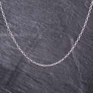 Pre-Owned 9ct White Gold Diamond Cut 18 Inch Belcher Chain 41011158